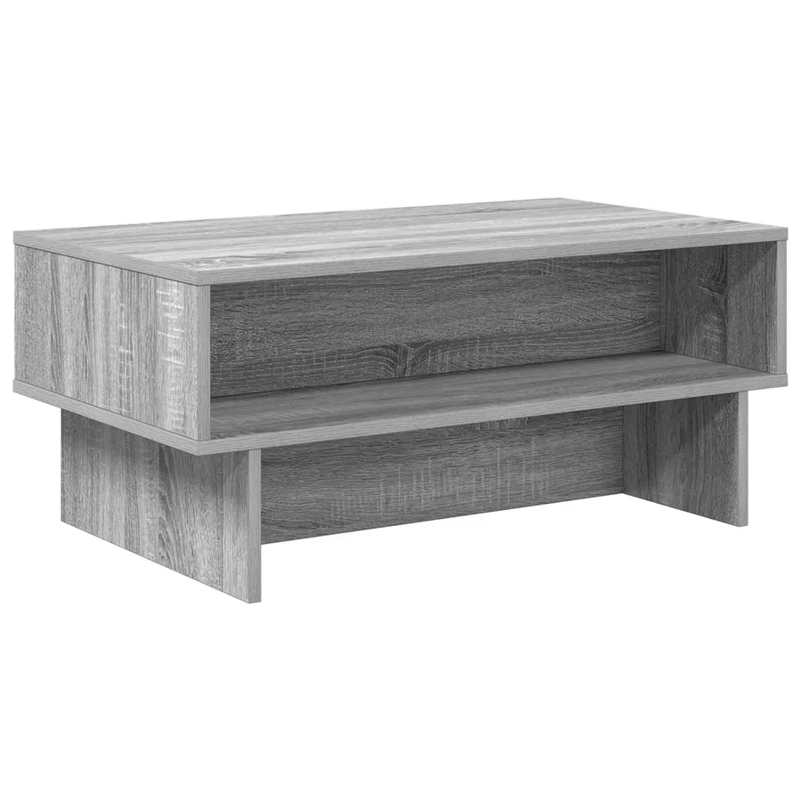 Table basse Gris Sonoma 80 x 46 x 35 cm Bois d'ingénierie - 2