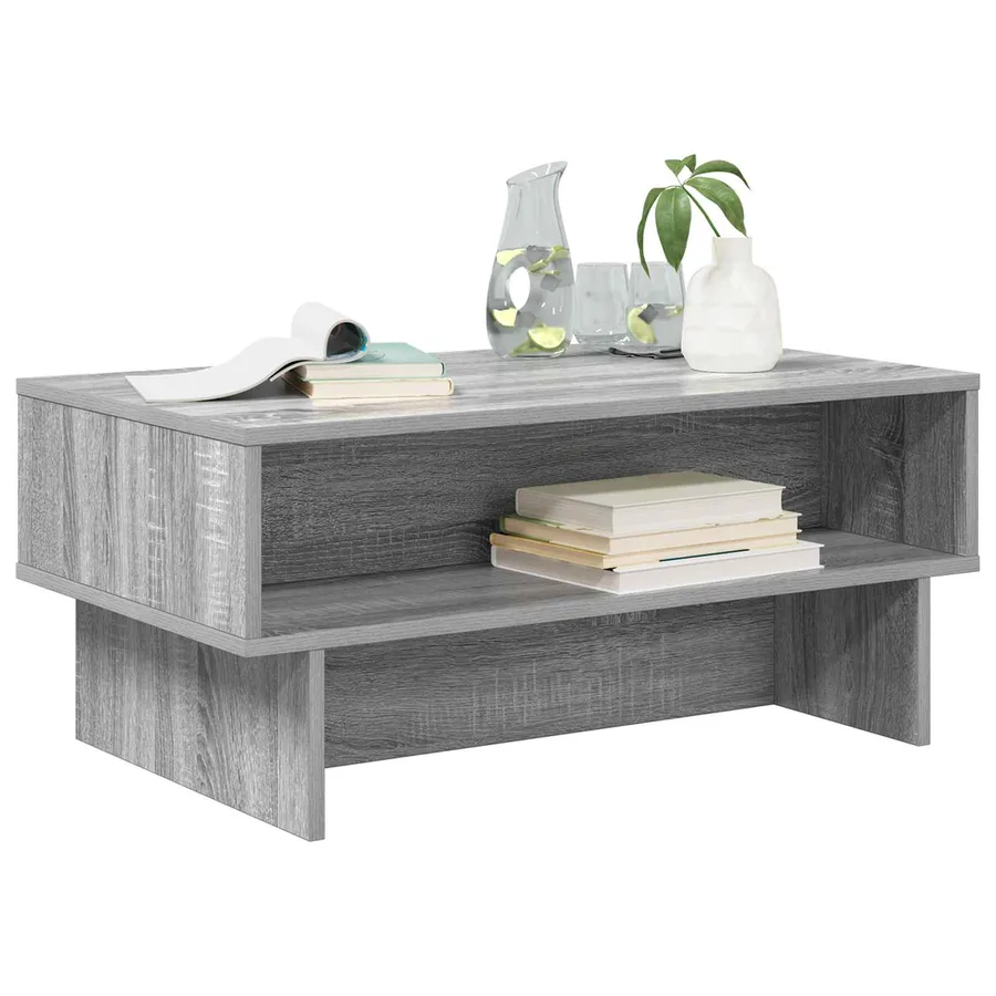 Table basse Gris Sonoma 80 x 46 x 35 cm Bois d'ingénierie - 3