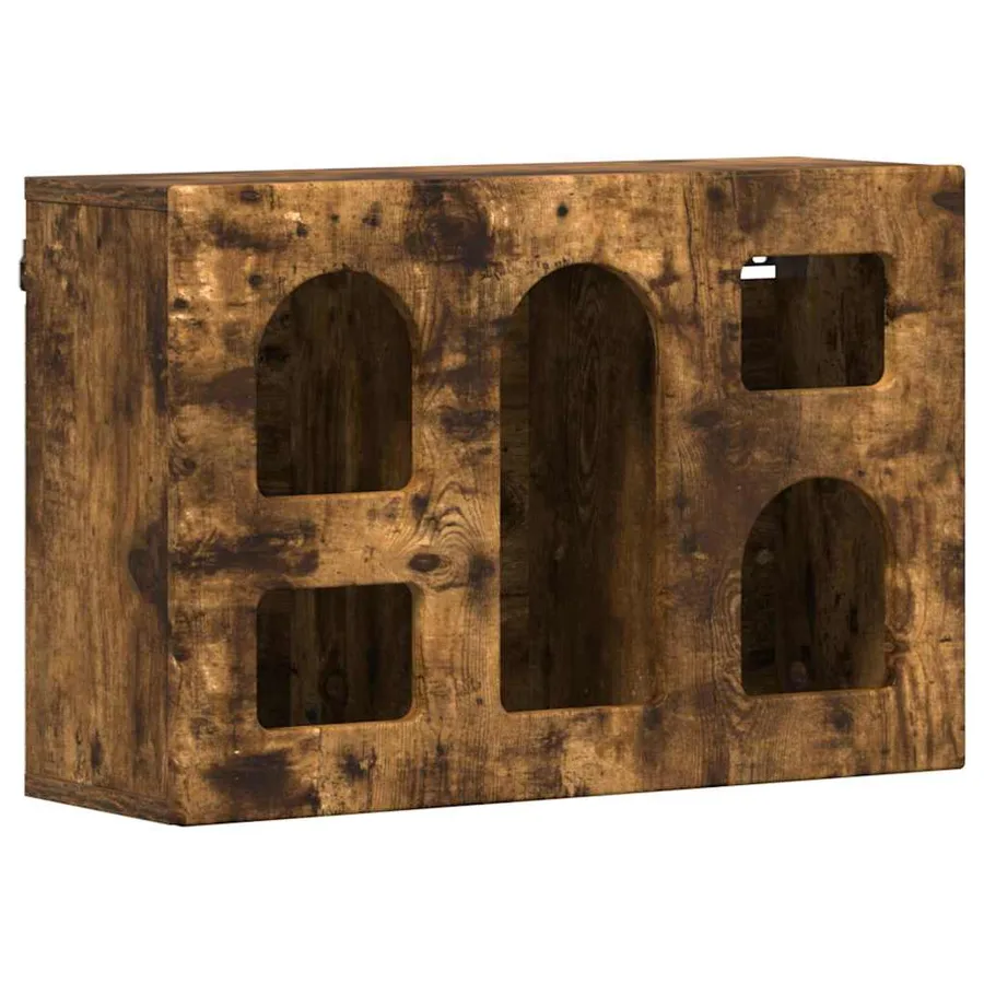 Armoire suspendue avec étagère ELST Chêne fumé 60 x 20 x 40 cm - 2