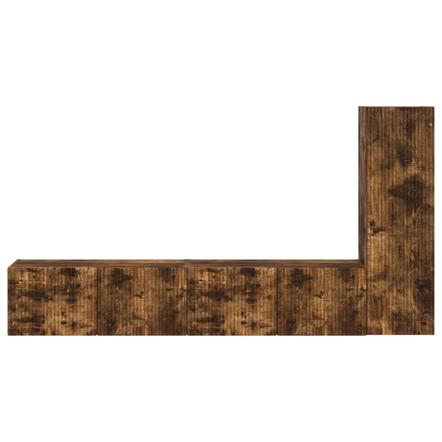 Ensemble meuble TV 3 pcs Chêne fumé Bois d'ingénierie - 7