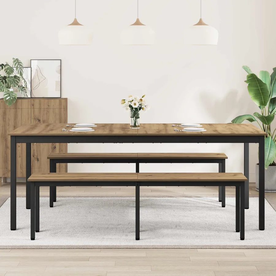 Table de salle à manger / Table de repas 200 x 100 x 75 cm - 4