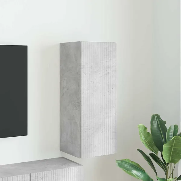 Meuble TV mural Béton 30 x 31 x 80 cm Bois d'ingénierie