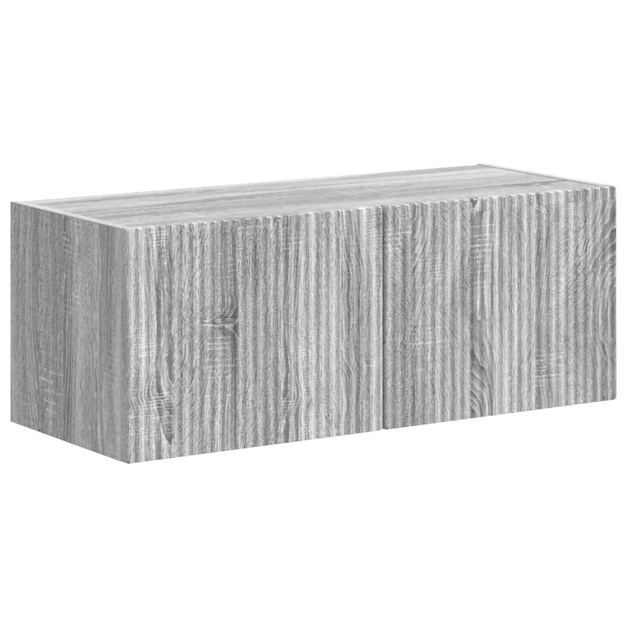 Ensemble meuble TV 4 pcs Gris Sonoma Bois d'ingénierie - 5