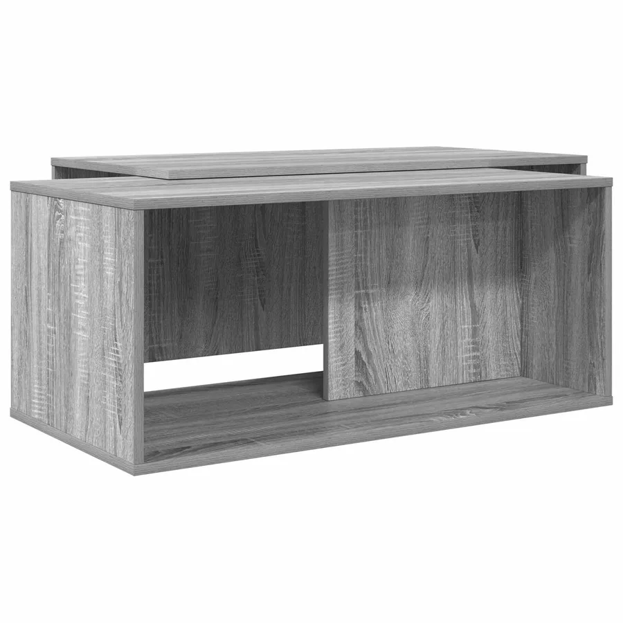 Ensemble de tables basses 2 pcs Gris Sonoma Bois d'ingénierie - 2