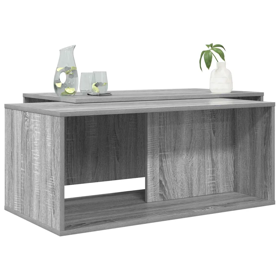 Ensemble de tables basses 2 pcs Gris Sonoma Bois d'ingénierie - 3