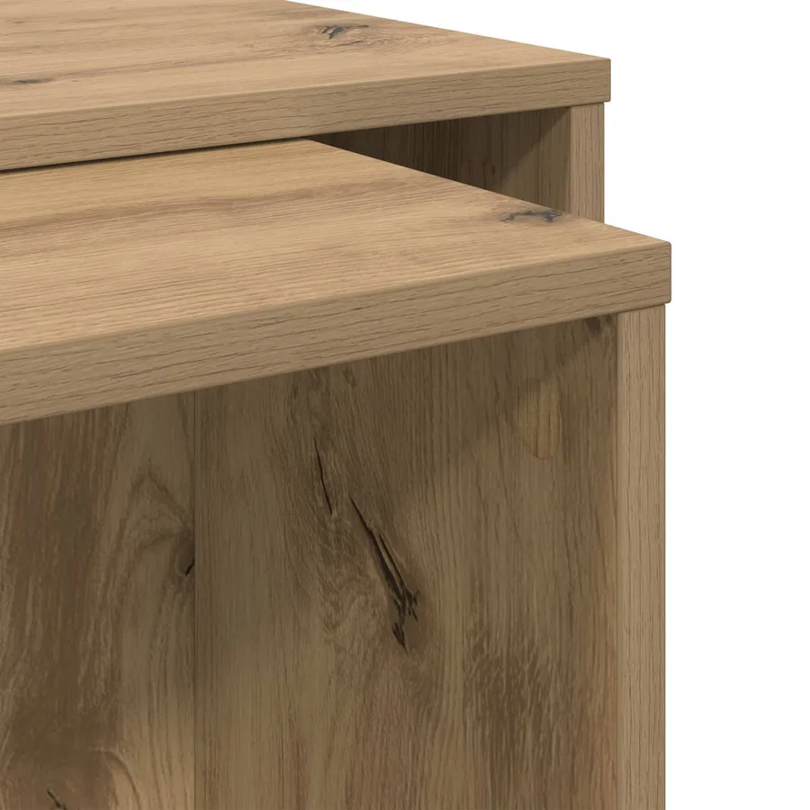 Ensemble de tables basses 2 pcs Chêne artisanal 90 x 48 x 40 cm - 11