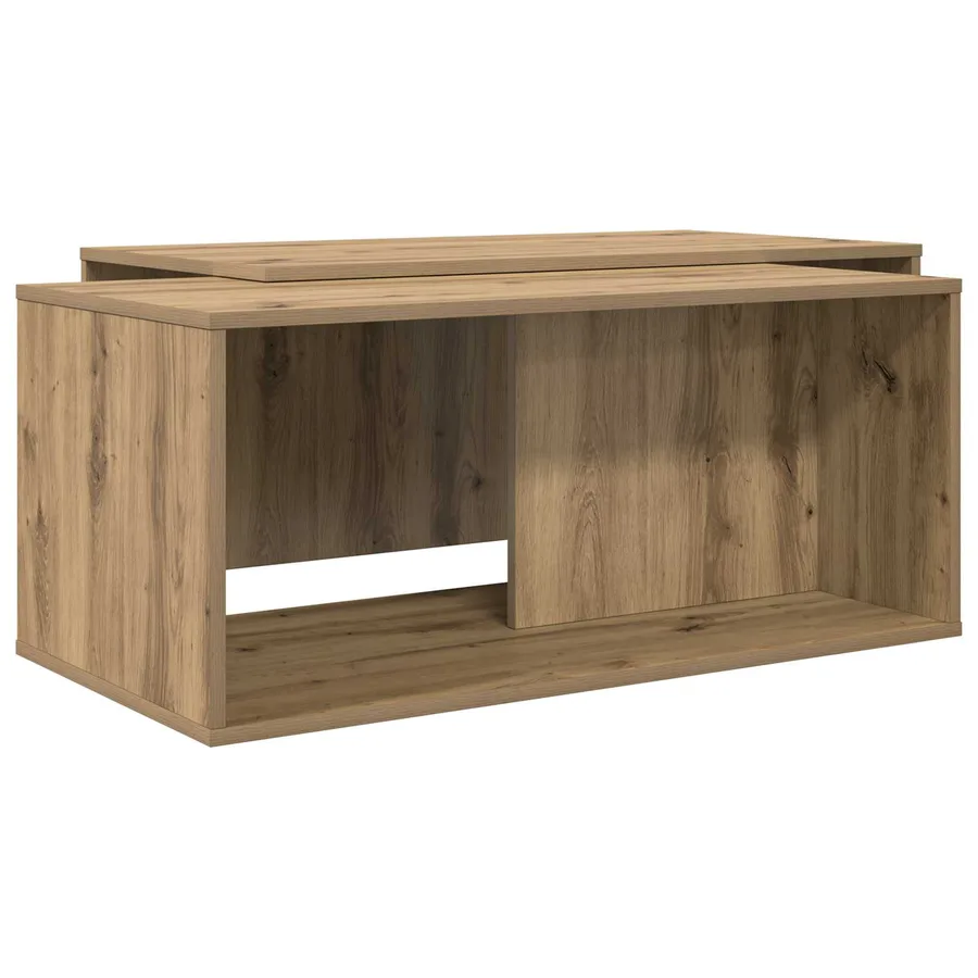 Ensemble de tables basses 2 pcs Chêne artisanal 90 x 48 x 40 cm - 2