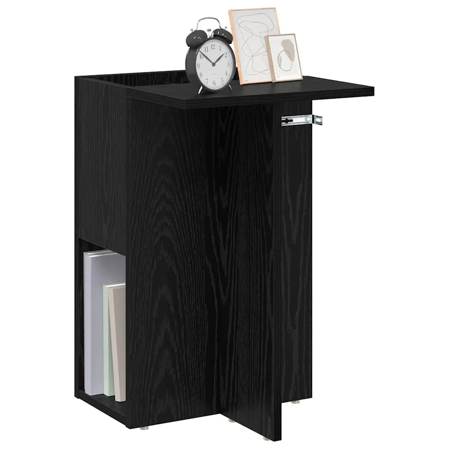 Table d'appoint Chêne noir 35 x 40 x 55 cm Bois d'ingénierie - 3