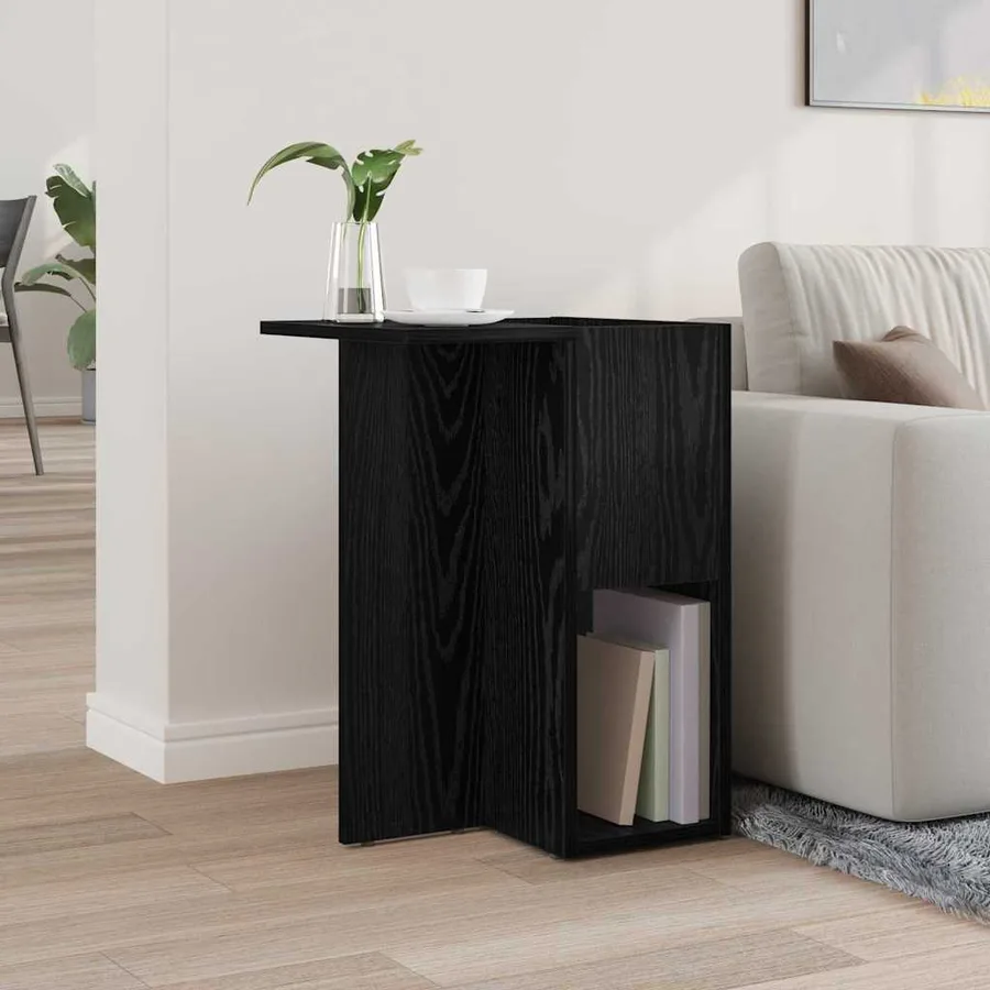 Table d'appoint Chêne noir 35 x 40 x 55 cm Bois d'ingénierie - 4