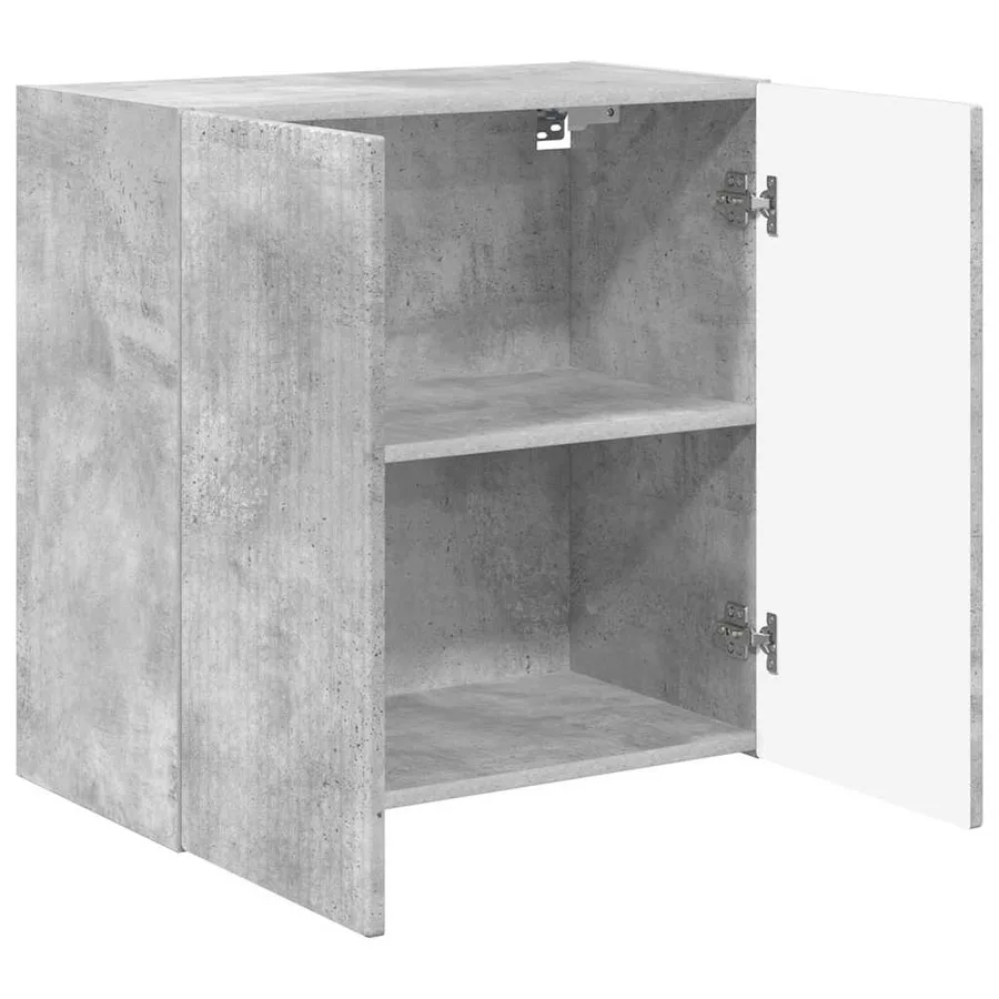 Meuble TV mural Gris béton 59,5 x 31 x 60 cm Bois d'ingénierie - 5