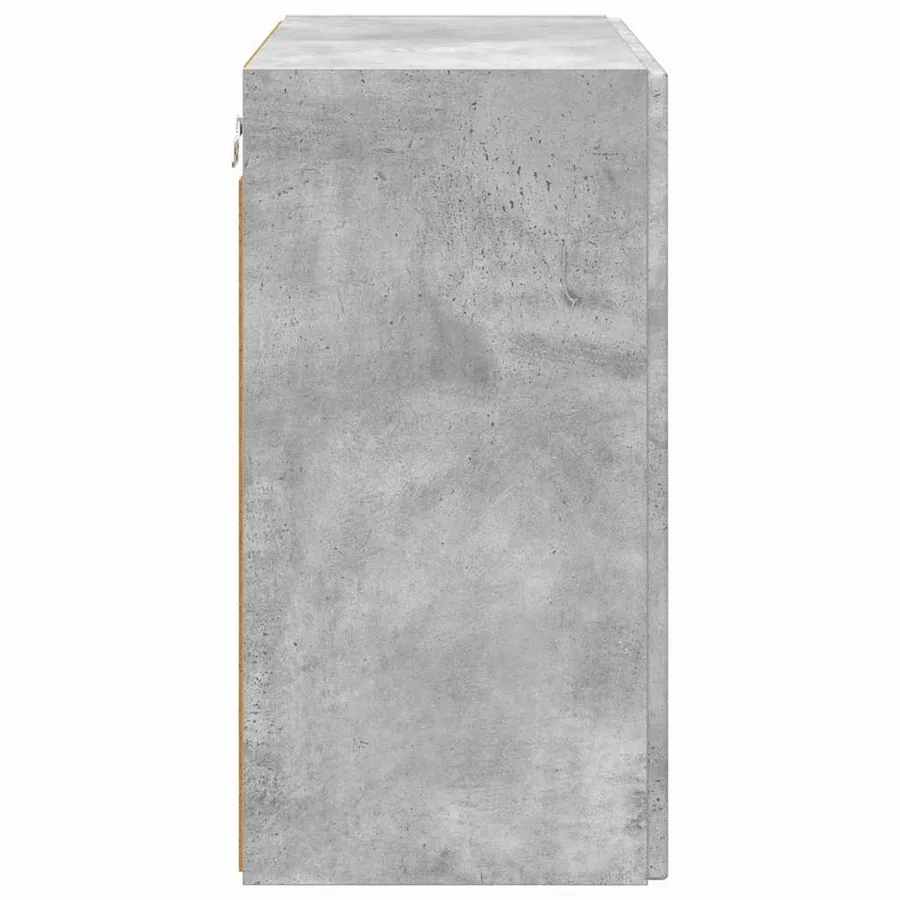 Meuble TV mural Gris béton 59,5 x 31 x 60 cm Bois d'ingénierie - 7