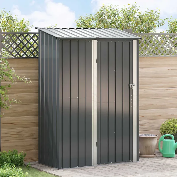 Cabanons de jardin Anthracite 140,5 x 74 x 200 cm Métал