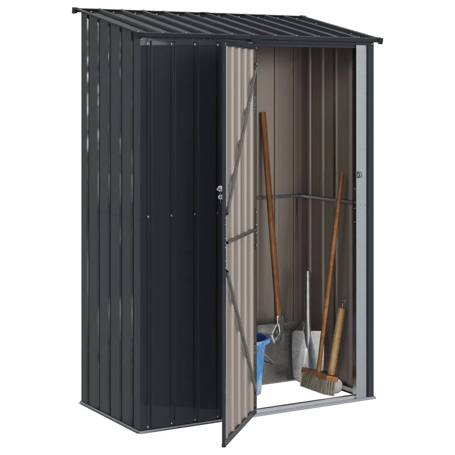 Cabanons de jardin Anthracite 140,5 x 74 x 200 cm Métал - 3