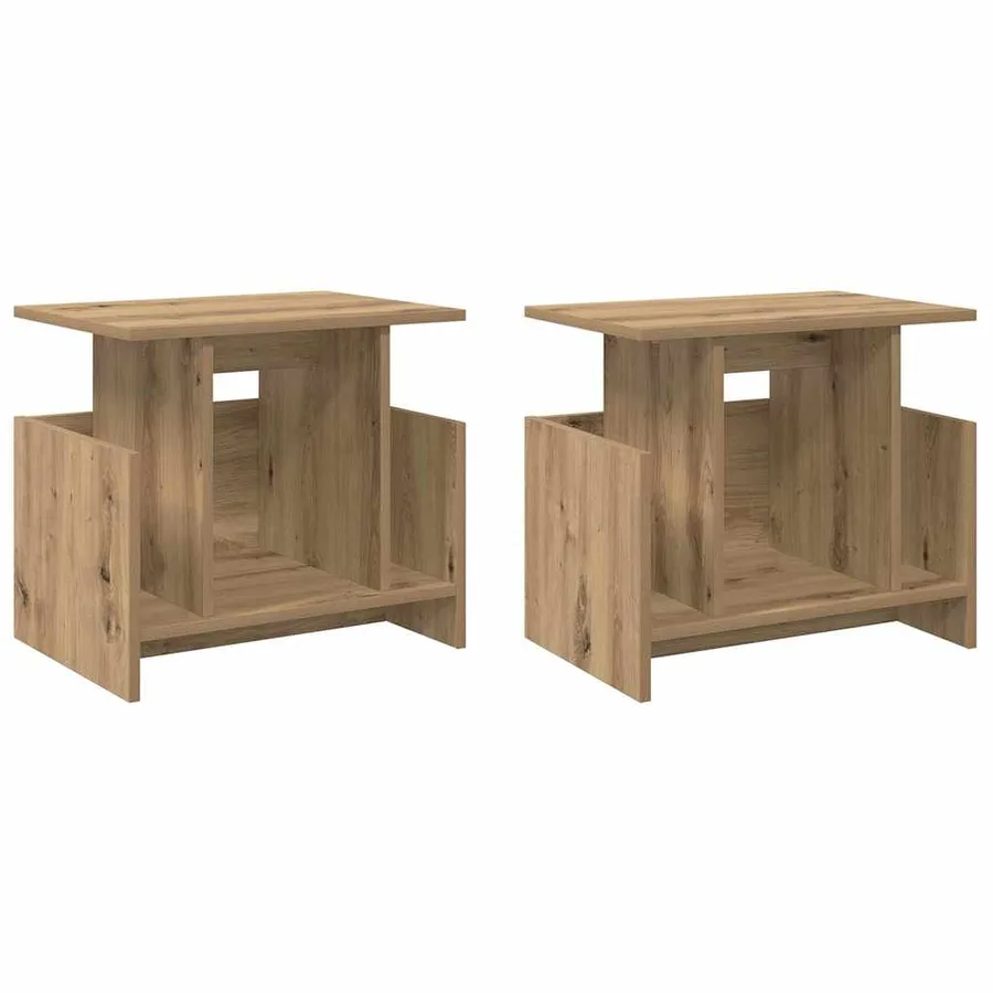 Meuble TV 2 pcs Chêne artisanal Bois d'ingénierie - 2