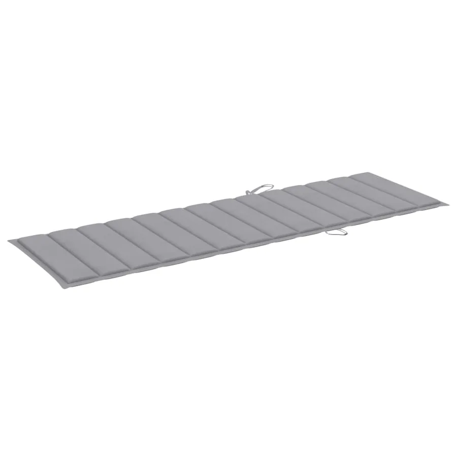 Chaises longues lot de 2 avec table et coussins Acacia solide - 13