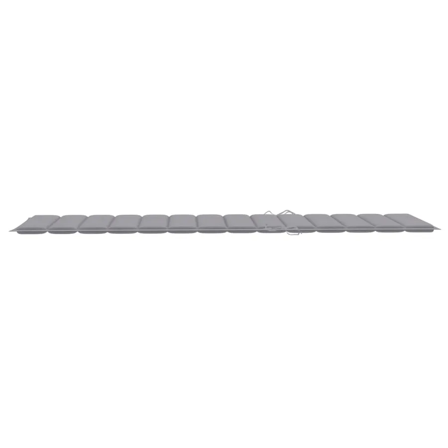 Chaises longues lot de 2 avec table et coussins Acacia solide - 14