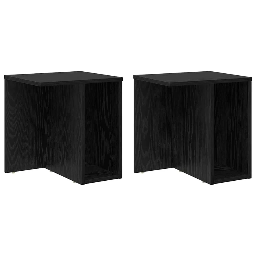 Table d'appoint 2 pcs Chêne noir 37 x 32 x 40 cm - 2