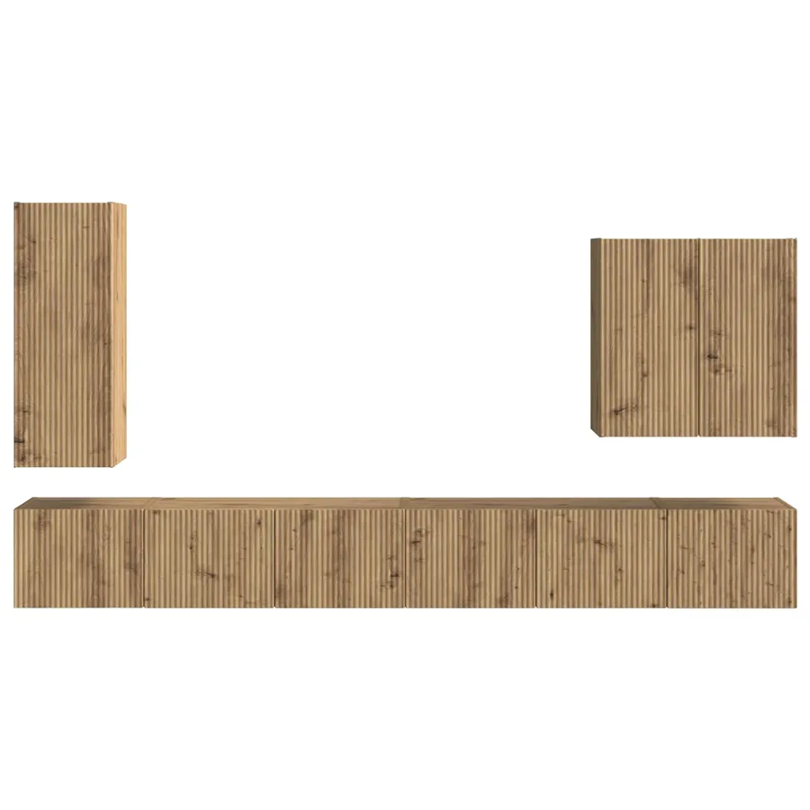 Ensemble de meuble TV mural 6 pcs Chêne artisanal - 9