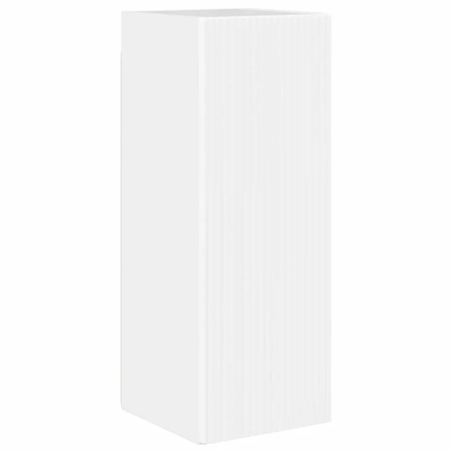 Meuble TV mural Montage mural Blanc Brillant 30 x 31 x 80 cm - 2