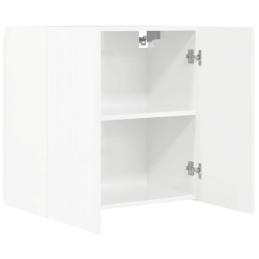 Ensemble de meuble TV mural Montage mural 6 pcs Blanc brillant - 14