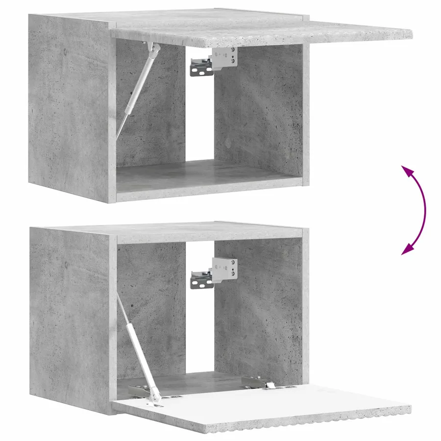 Ensemble meuble TV 5 pcs Gris béton Bois d'ingénierie - 15