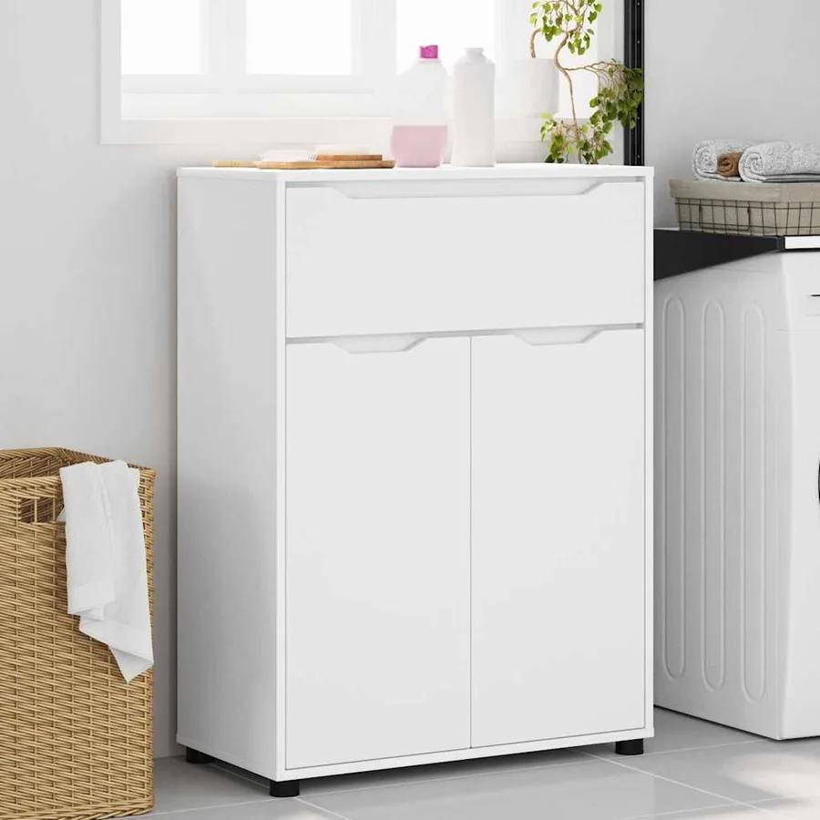 Cabinet de salle de bain avec tiroir Blanc 72,5 x 36,5 x 100 cm - 4