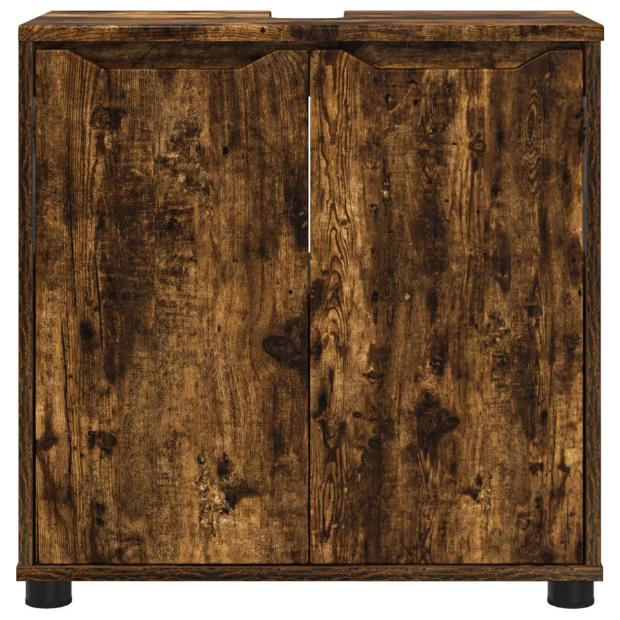 Armoire de lavabo de salle de bain Chêne fumé 60 x 30 x 60 cm - 6