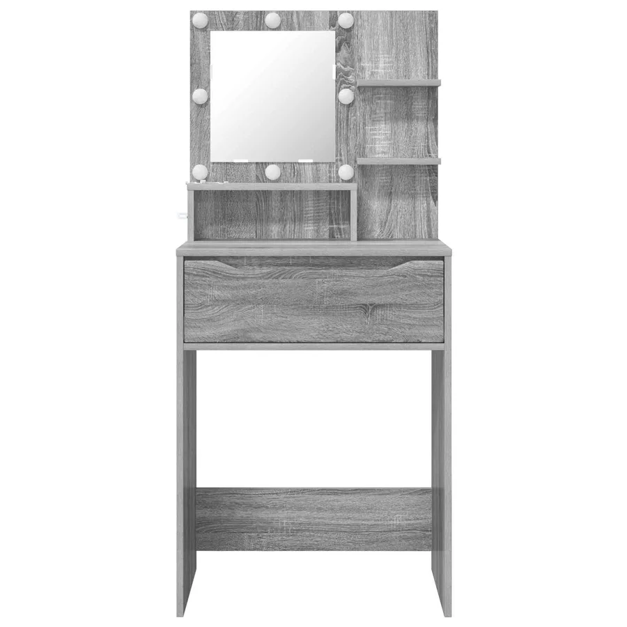 Tables de maquillage pour chambre avec tiroir Gris Sonoma - 6