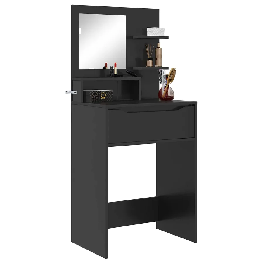 Tables de maquillage pour chambre Noir 80 x 39,6 x 135 cm - 3