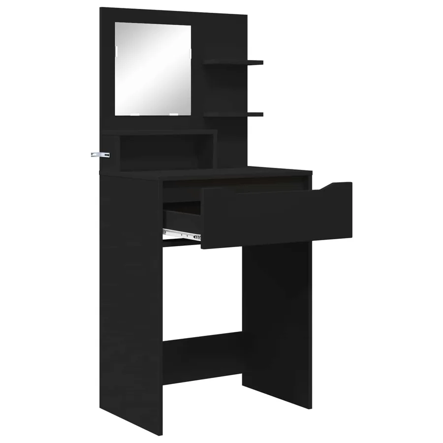 Tables de maquillage pour chambre Noir 80 x 39,6 x 135 cm - 5
