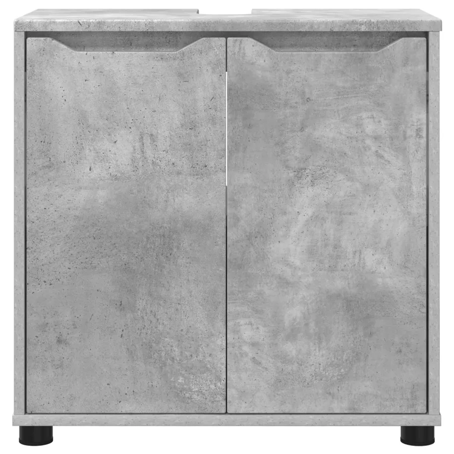 Armoire de lavabo de salle de bain Gris béton 60 x 30 x 60 cm - 6
