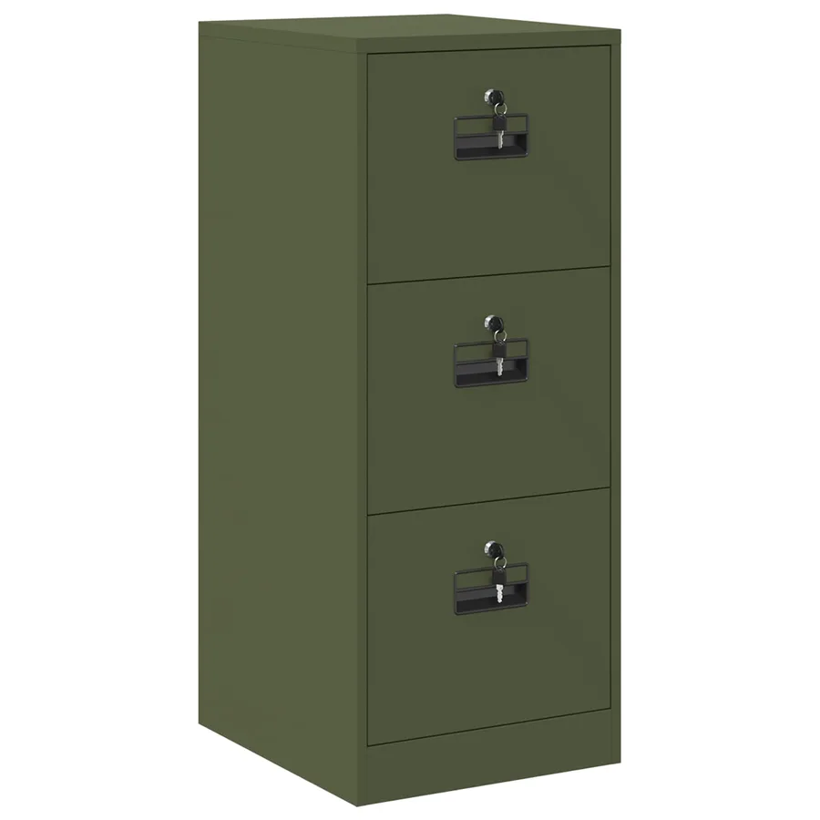 Cabinet de Dossier avec tiroir Vert olive 44 x 50 x 106.5 cm - 2