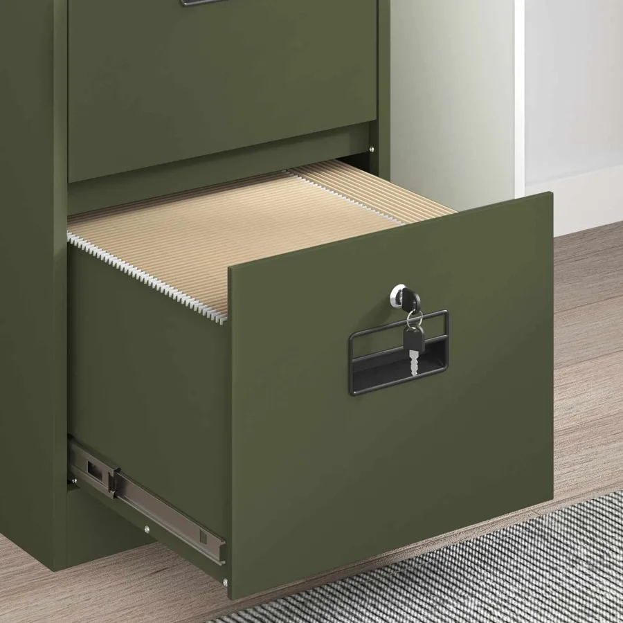 Cabinet de Dossier avec tiroir Vert olive 44 x 50 x 106.5 cm - 5