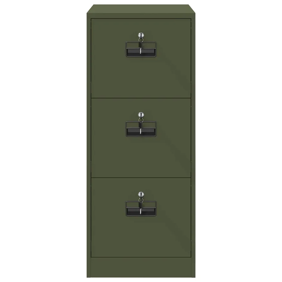 Cabinet de Dossier avec tiroir Vert olive 44 x 50 x 106.5 cm - 7