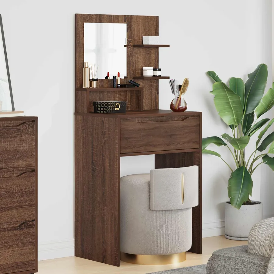 Tables de maquillage pour chambre Chêne brun 80 x 39,6 x 135 cm