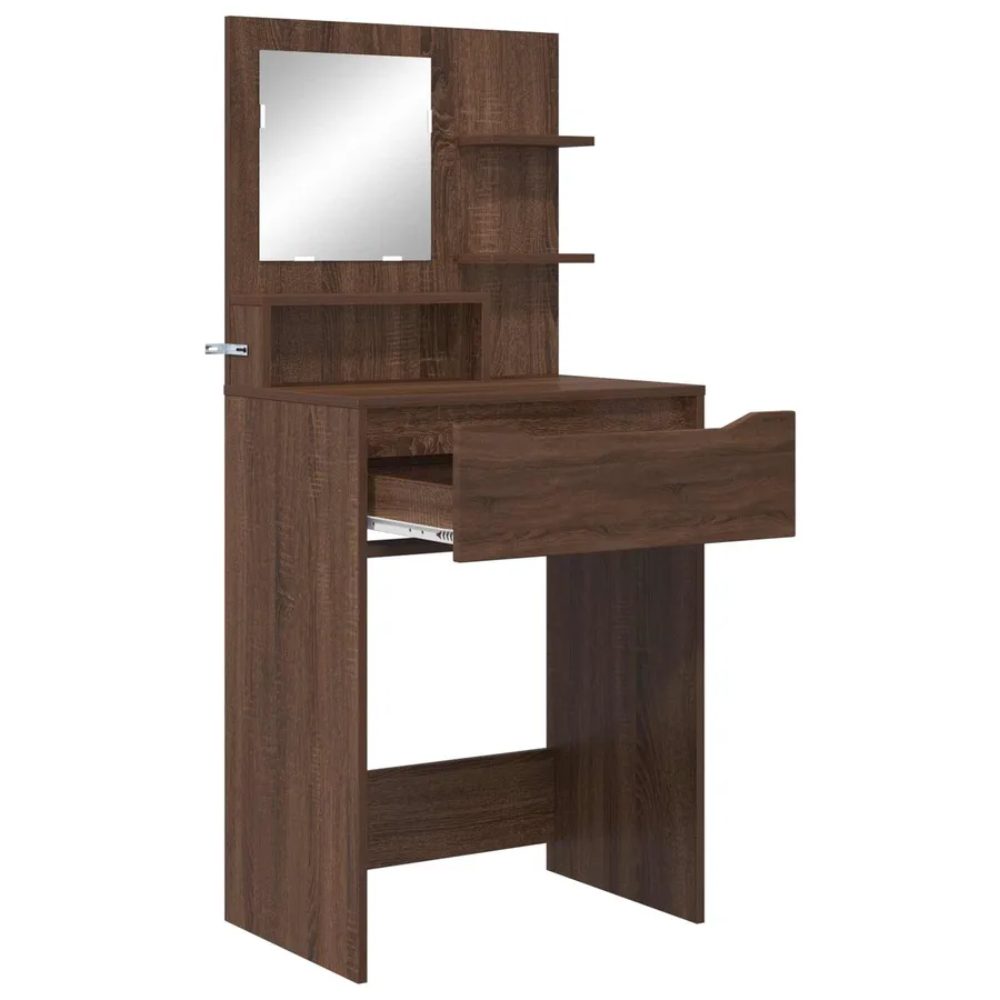 Tables de maquillage pour chambre Chêne brun 80 x 39,6 x 135 cm - 5