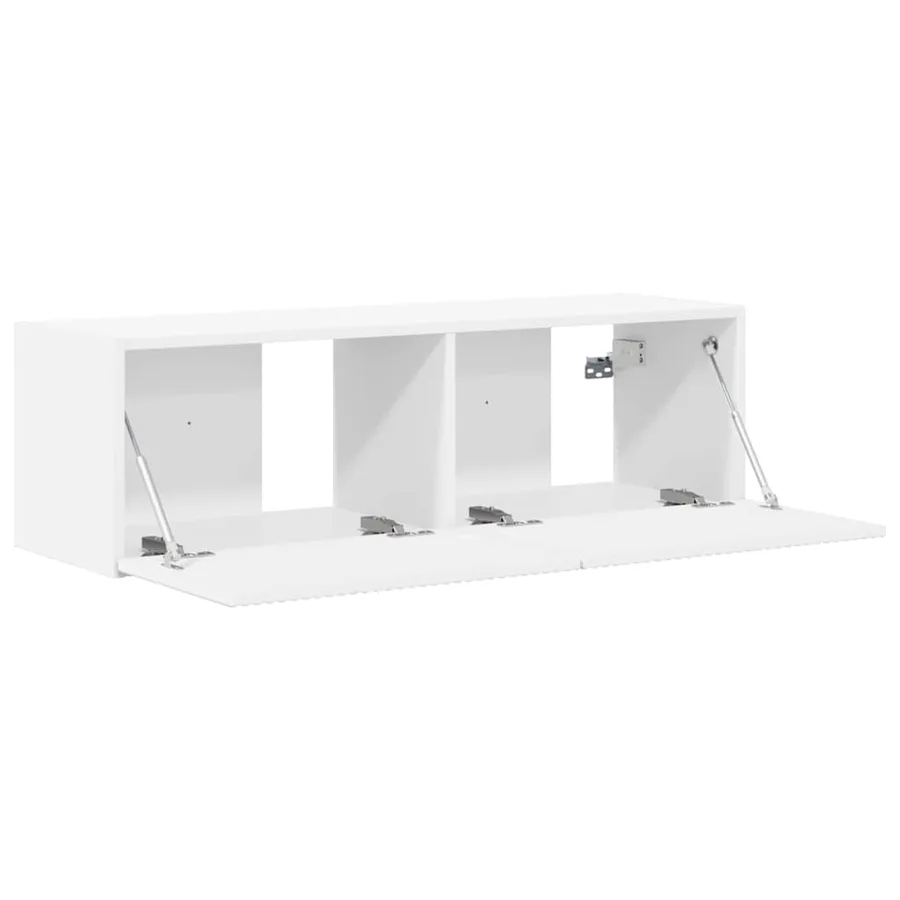 Meuble TV mural Blanc 98 x 31 x 29,5 cm Bois d'ingénierie - 5