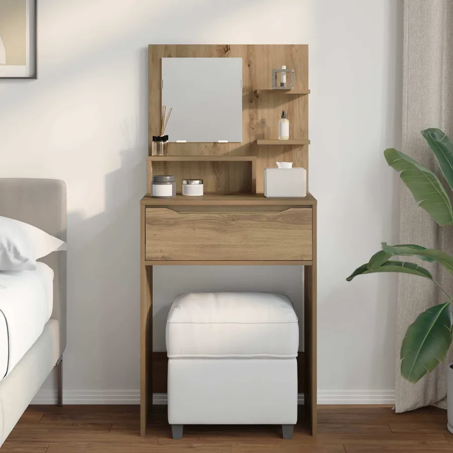 Tables de maquillage pour chambre Chêne artisanal - 4