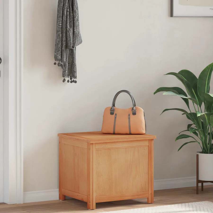 Boîte de rangement 50 x 45 x 45 cm Bois de chêne massif