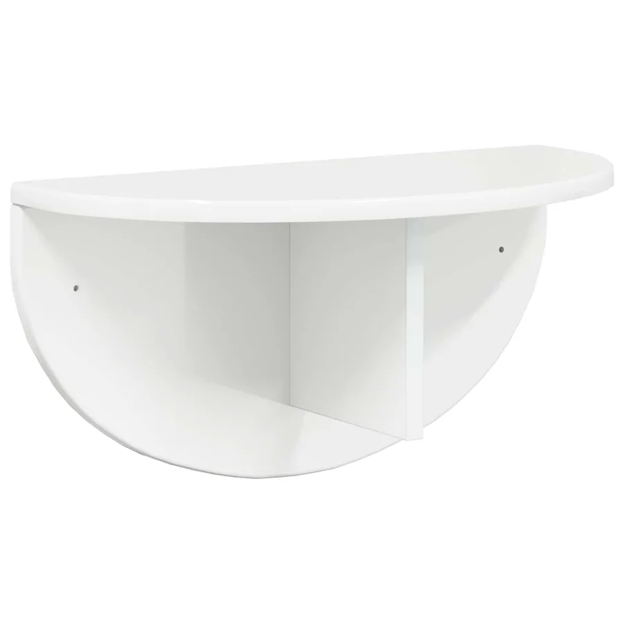 Étagère Murale Blanc brillant 48 x 24 x 24 cm Bois d'ingénierie - 2