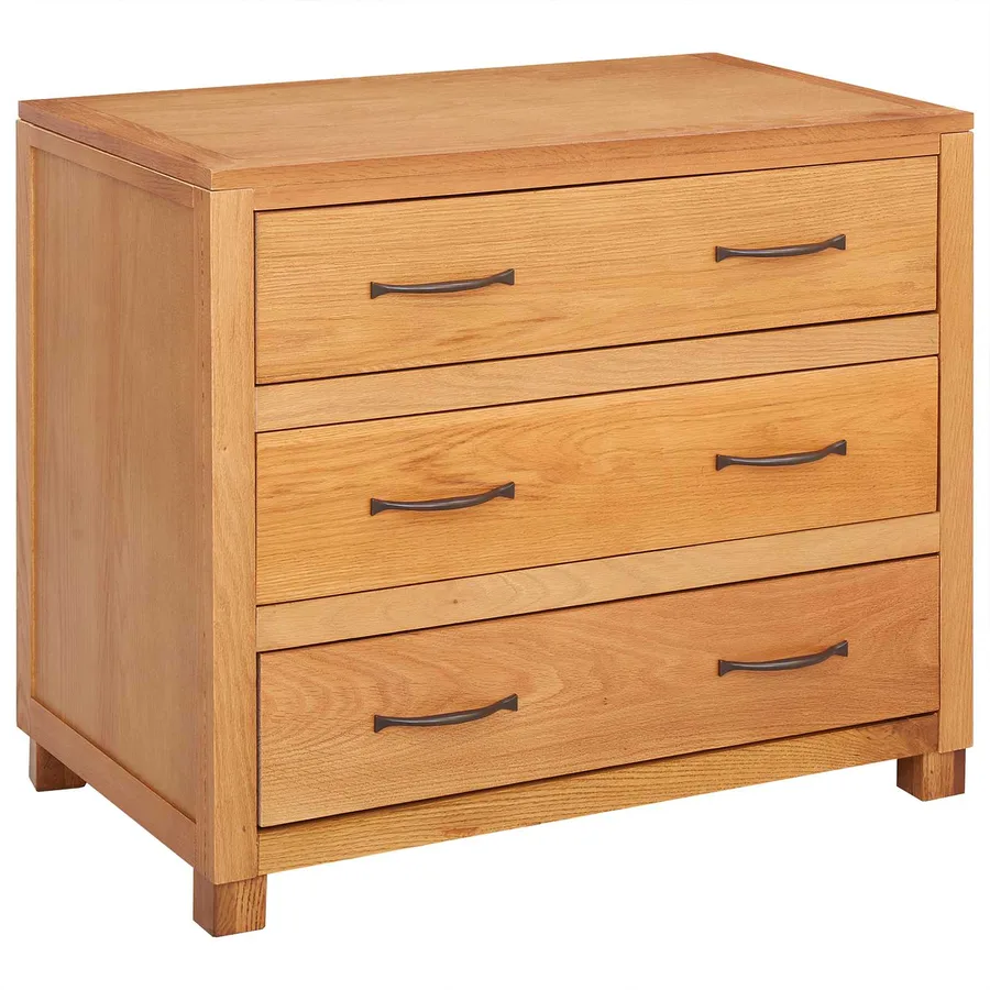 Armoire avec tiroir Marron 80 x 50 x 70 cm Bois de chêne massif - 2