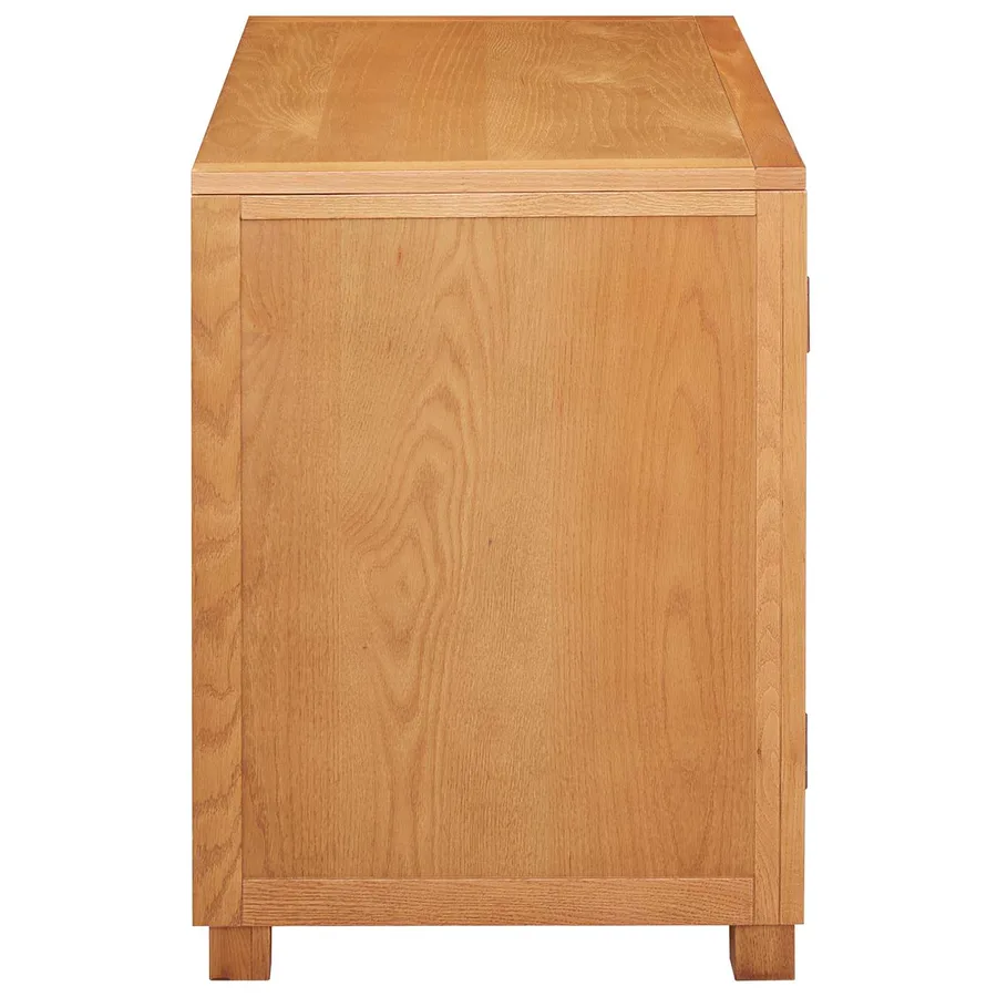 Armoire avec tiroir Marron 80 x 50 x 70 cm Bois de chêne massif - 5
