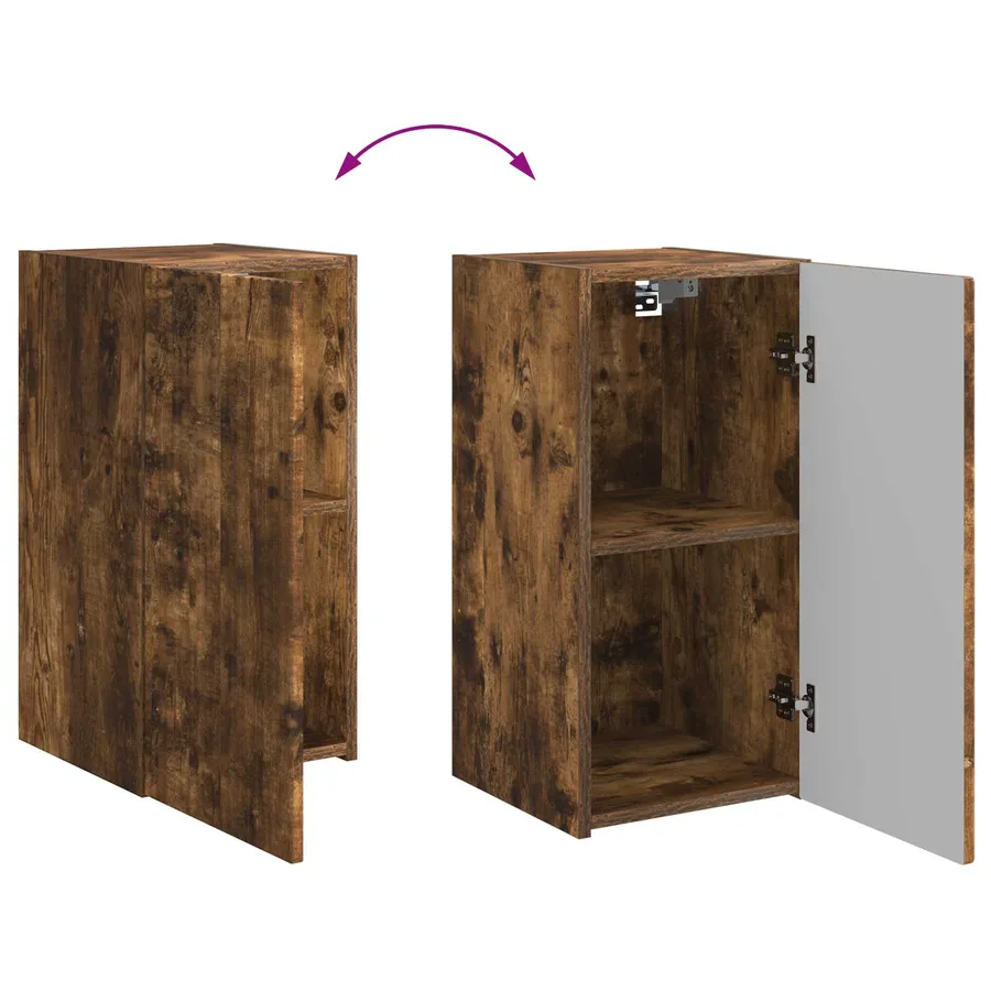 Ensemble meuble TV 6 pcs Chêne fumé Bois d'ingénierie - 11
