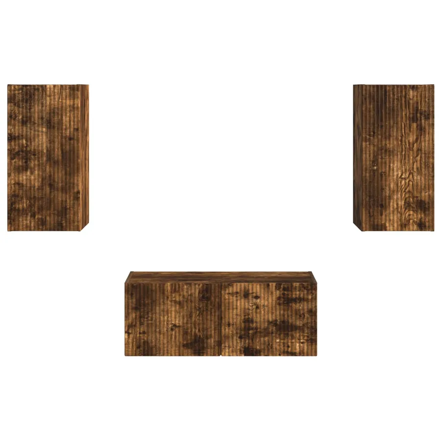 Ensemble meuble TV 6 pcs Chêne fumé Bois d'ingénierie - 7