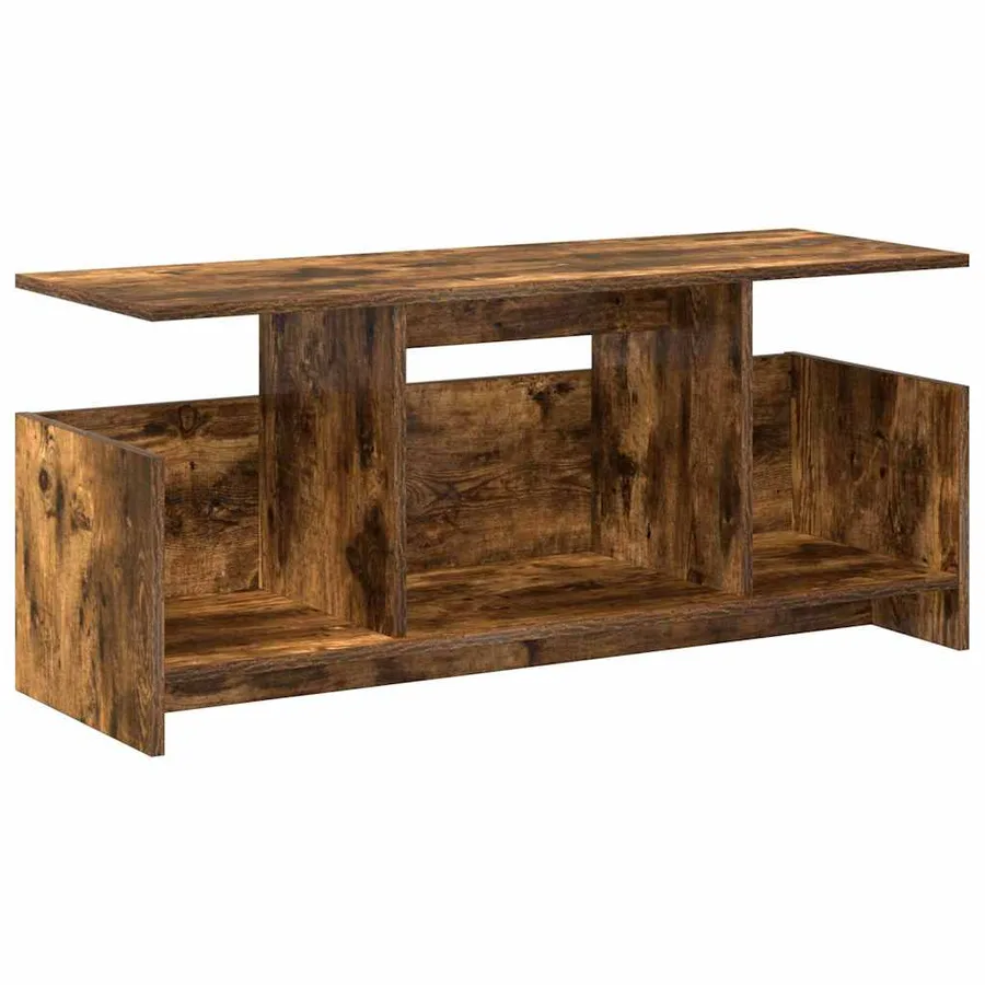 Meuble TV Chêne fumé 102 x 35 x 45 cm Bois d'ingénierie - 2