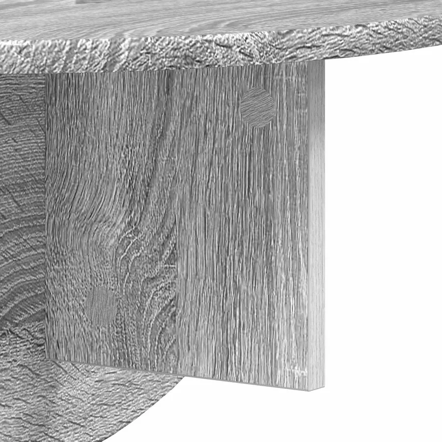 Étagère Murale Montage mural 2 pcs Gris Sonoma 48 x 24 x 24 cm - 8