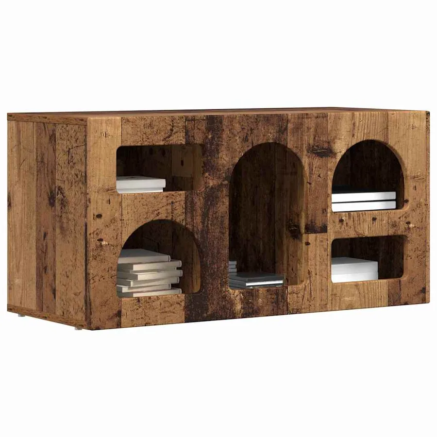 Meuble TV ELST 80 x 35 x 40 cm Bois ancien Bois d'ingénierie - 3