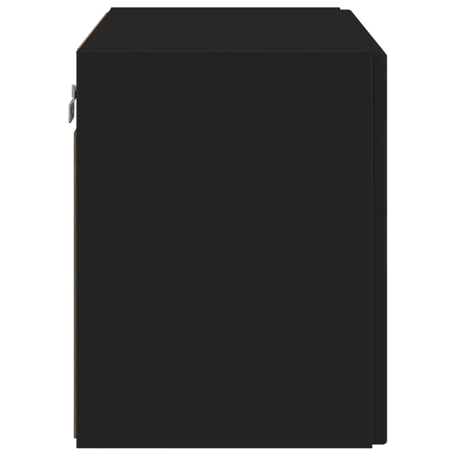Meuble TV mural Noir 59,5 x 31 x 40 cm Bois d'ingénierie - 7