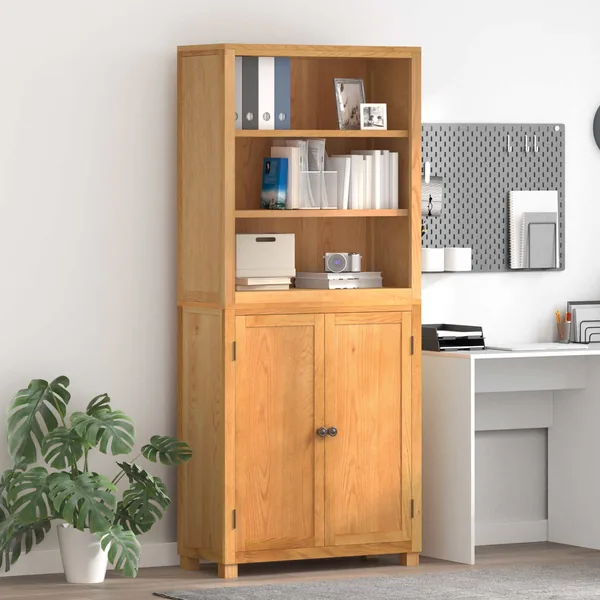Ensemble de meubles de rangement 2 pc Naturel 80 x 35 x 185 cm