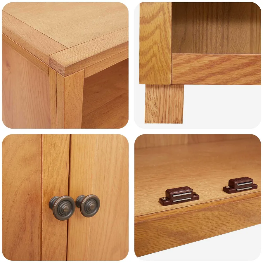 Ensemble de meubles de rangement 2 pc Naturel 80 x 35 x 185 cm - 10